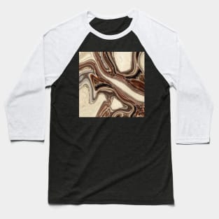 abstract rustic wood grain brown marble texture Baseball T-Shirt